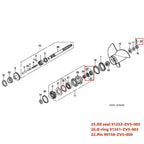 Lower Gearcase Seal & O-Ring for Honda (91252-ZV5-003, 91351-ZV5-003)