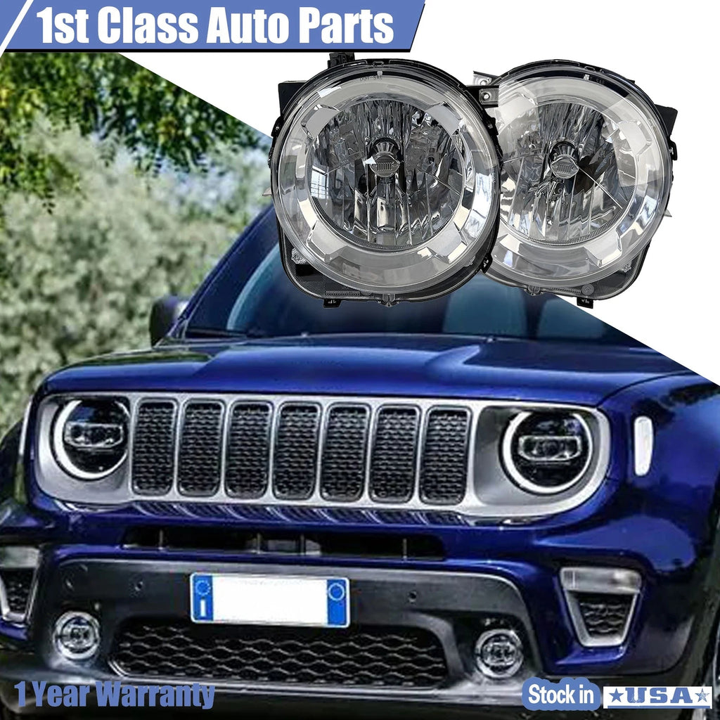 2X Headlights for Jeep Renegade (2015–2018)