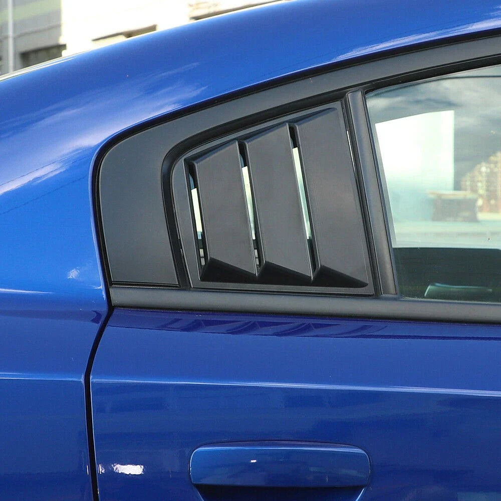Side Rear Window Louver Shutter Cover Trim Black for Dodge Charger (2011–2023)