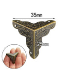 8Pcs Antique Brass Corner Protectors for Furniture Jewelry Box Desk Edge