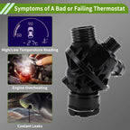 Engine Coolant Thermostat Housing Assembly for BMW E92 F30 F15 335i 435i X5 X6 (2007–2019)