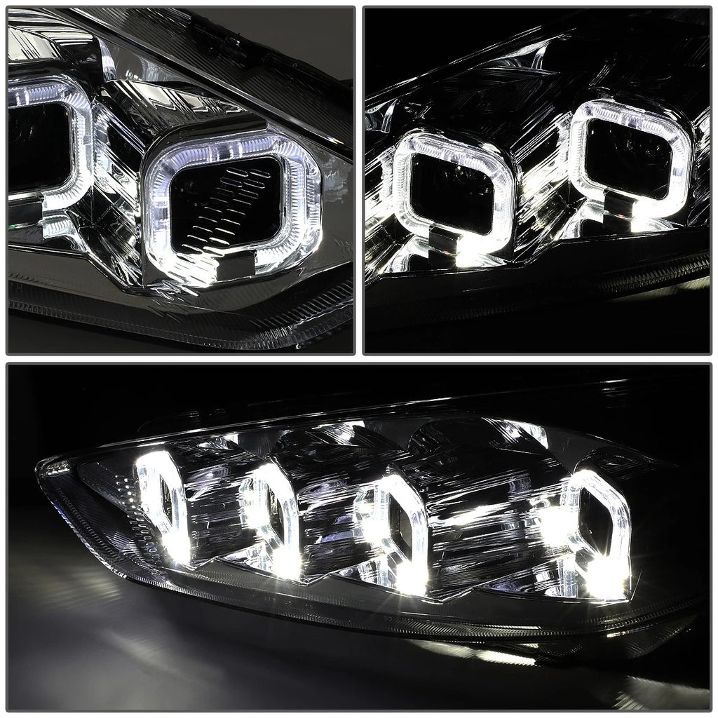Sequential LED Halo Projector Headlight for Ford Focus (2015–2018) Smoked/Amber
