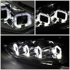 Sequential LED Halo Projector Headlight for Ford Focus (2015–2018) Smoked/Amber