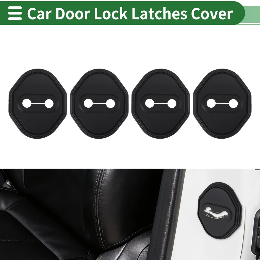 Set of 4 Door Lock Latches Covers for Toyota Land Cruiser 250 (2024–2025) Black