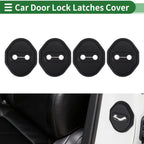 Set of 4 Door Lock Latches Covers for Toyota Land Cruiser 250 (2024–2025) Black