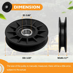 Mower Deck Flat V-Idler Pulley for Cub Cadet MTD Craftsman Troy-Bilt (756-05024)