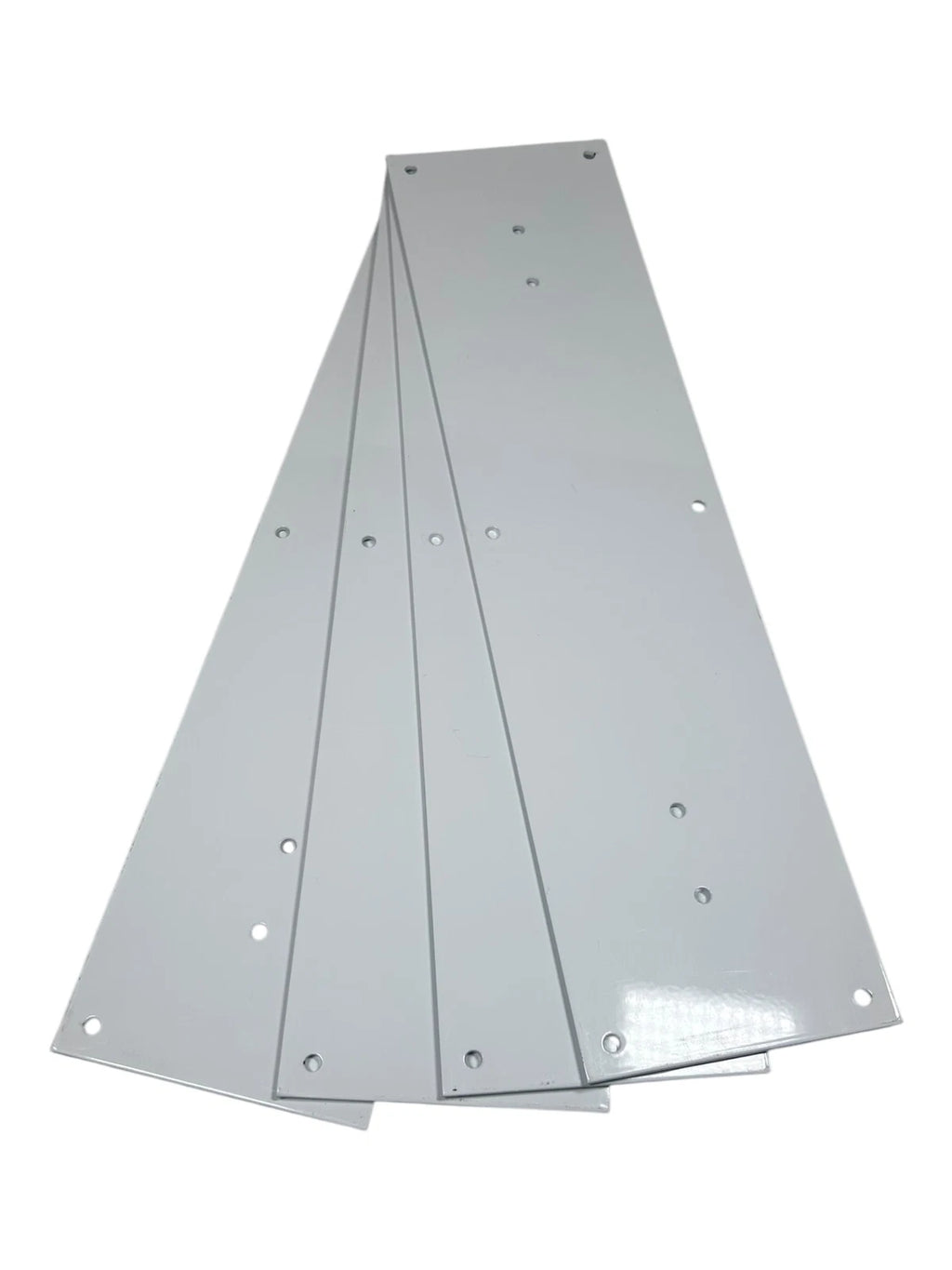 Set of 4 White Aluminum Sheet Plates for Marine Applications (1/8'' x 20'' x 5'')