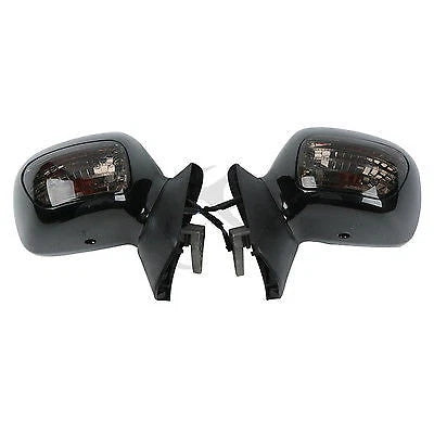 Black Rearview Mirrors & Smoke Signal Lens for Honda Goldwing GL1800 (2001–2017)