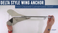 Delta Style Wing Anchor 22 Lb Solid Polished Stainless Steel for Boat