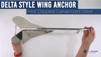Delta Style Wing Anchor 22 Lb Solid Polished Stainless Steel for Boat
