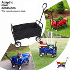 Folding Utility Wagon Cart with Wheels for Outdoor Use