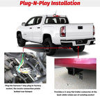 Trailer Tail Light Bar Wire Harness Power Connector for GMC Sierra 1500 2500 HD (2014–2019)