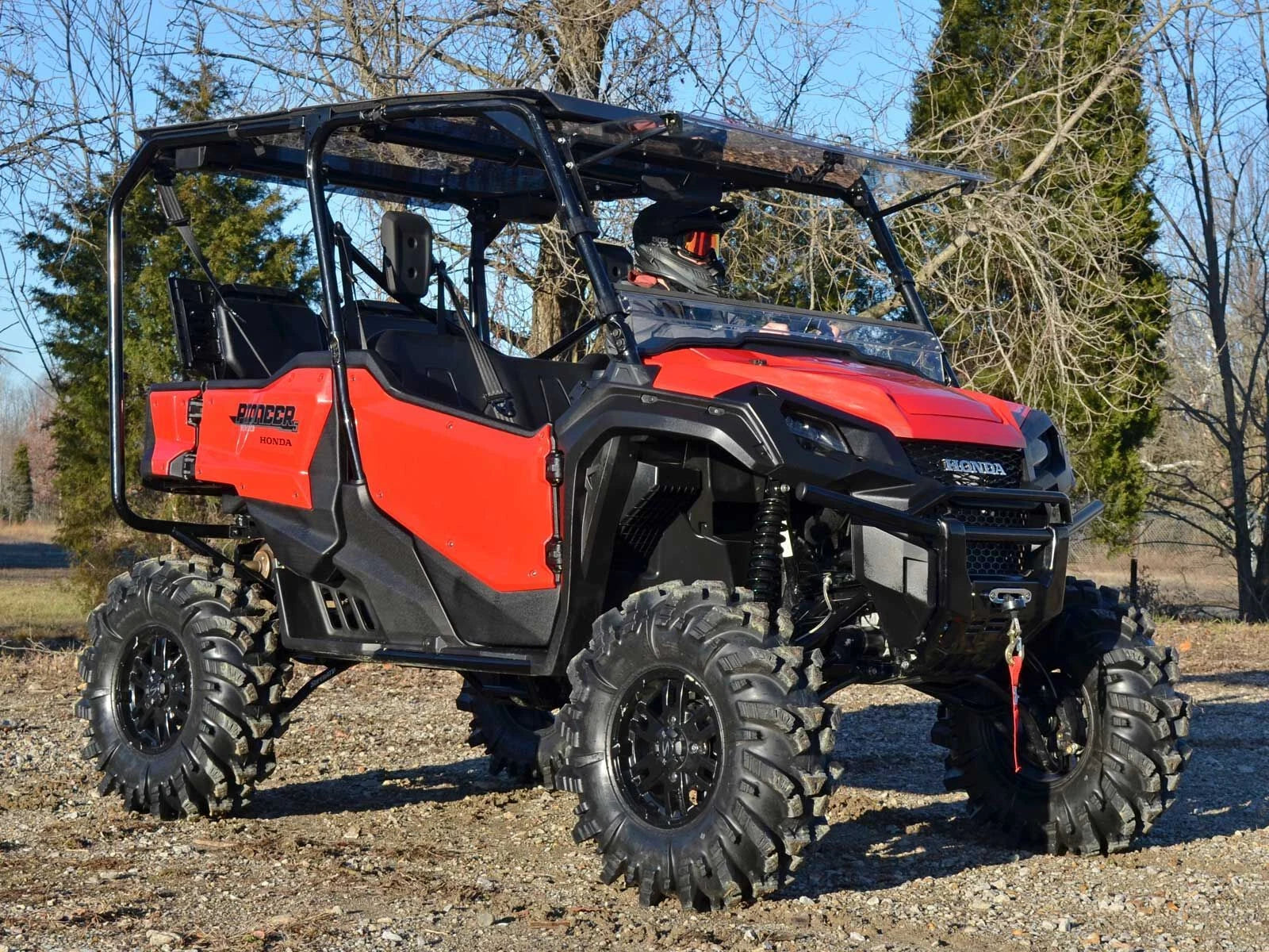 Scratch Resistant Flip Windshield for Honda Pioneer 1000 / 1000-5 (2016–2023)