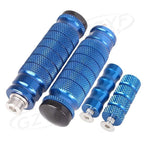 Universal Rearset Footrests Foot Pegs for Motorcycle - Aluminum (8 Colors)
