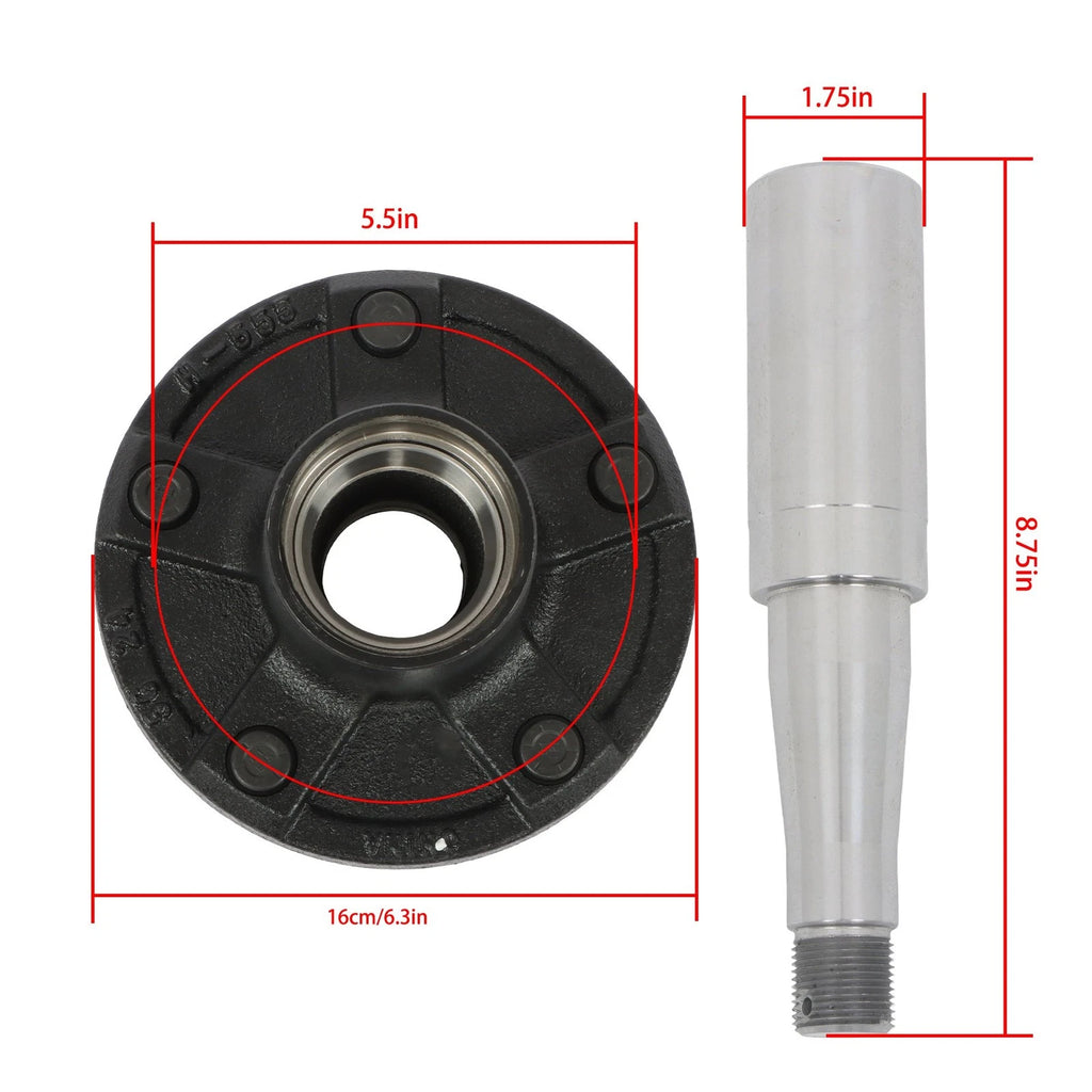 Set of 7 Trailer Hubs for Southwest Wheel R30484X (84 Spindle, 5-5.5" Bolt Circle)