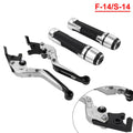 Silver Extendable Brake Clutch Levers Grips Set for Suzuki GSX1400 (2001-2008)