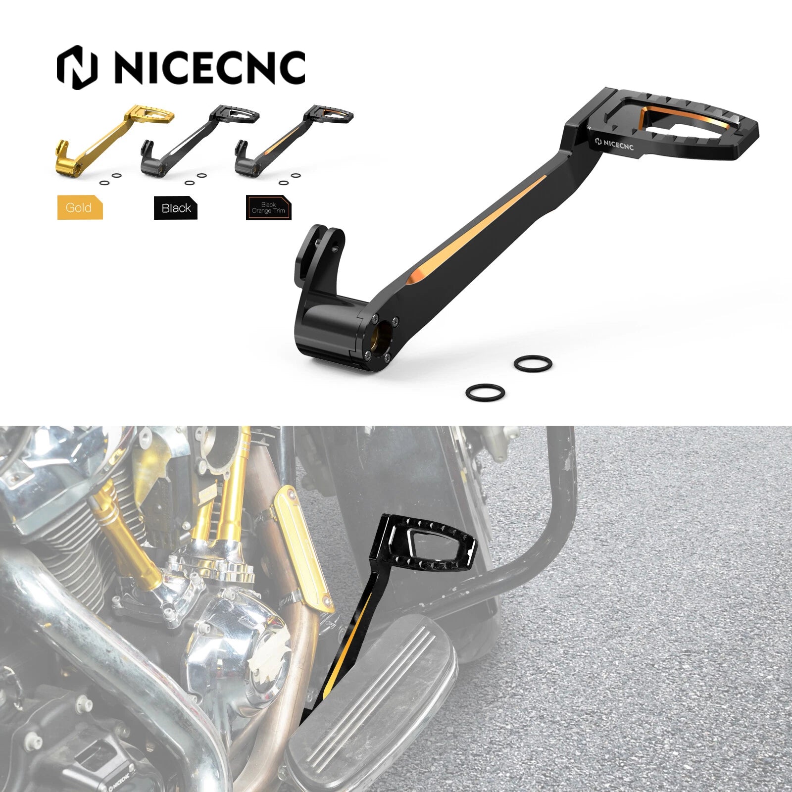 Alu Rear Brake Lever Pedal for Harley Street Glide FLHX, FLHXS, ST, FLHXST (2014–2023)