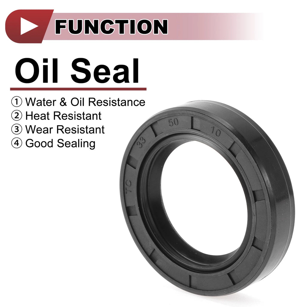 Set of 5 Rotary Shaft Oil Seals 33x50x10mm Nitrile Rubber 672668828670