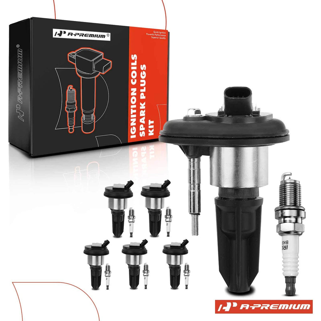 Set of 6 Ignition Coils & Iridium Spark Plugs for GMC Envoy (2002–2005)