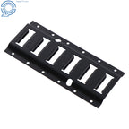 Set of 2 Black Powder-Coated Steel E Track Tie Down Rails for E Track Systems