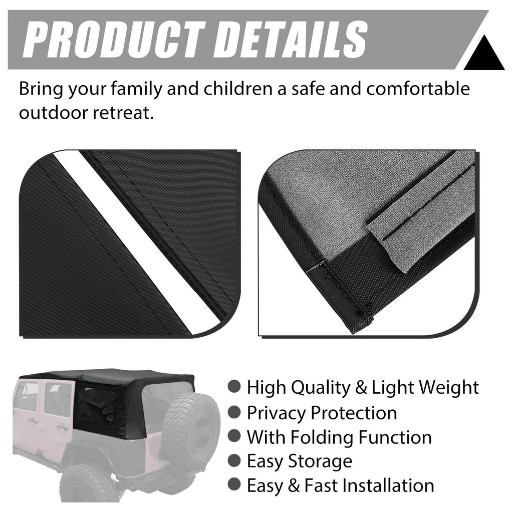 Soft Top with Tinted Windows for Jeep Wrangler JK Unlimited (2007-2009)