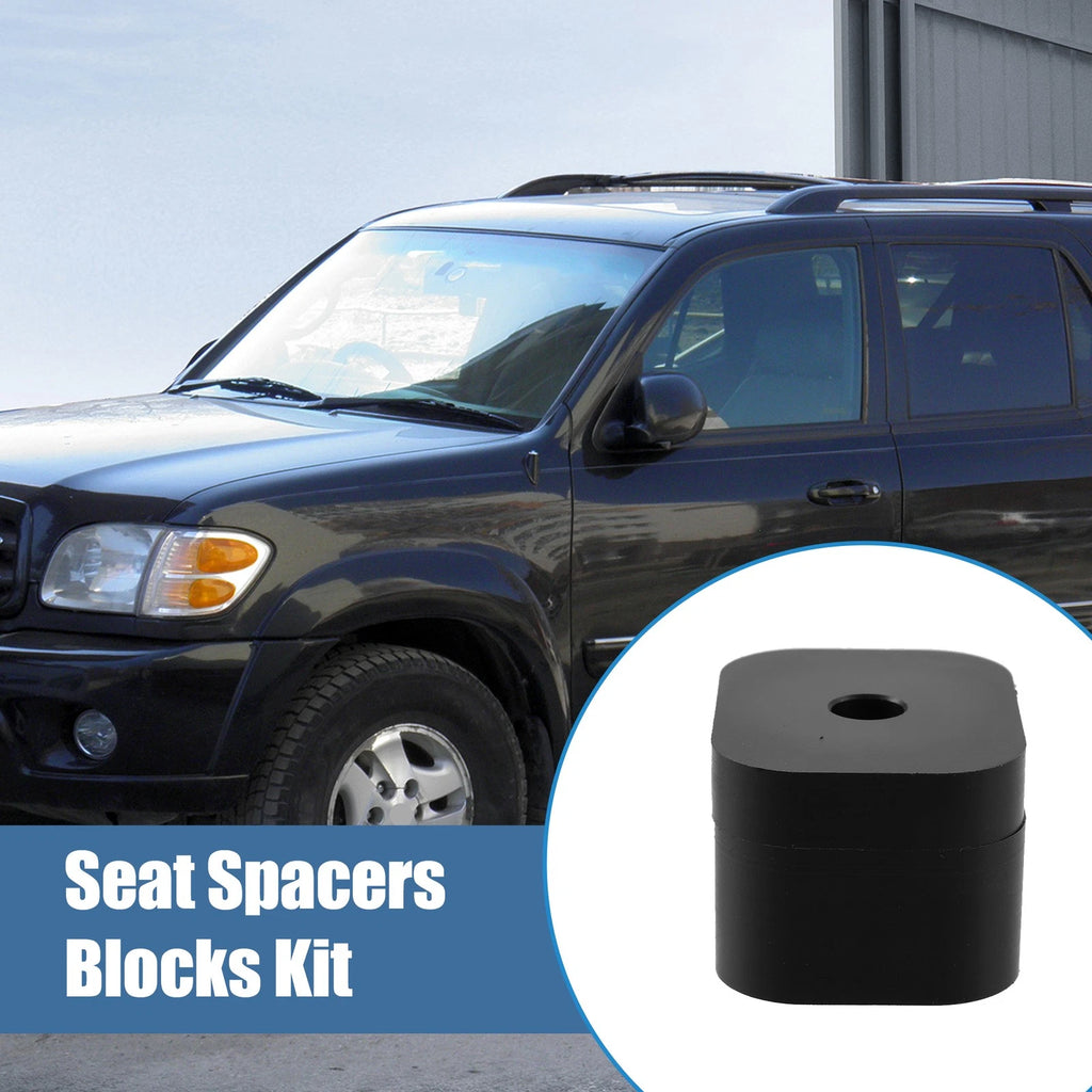 Set of 1 Seat Spacer Blocks for Toyota Tundra (2007) 387-2104 Metal Plastic Black