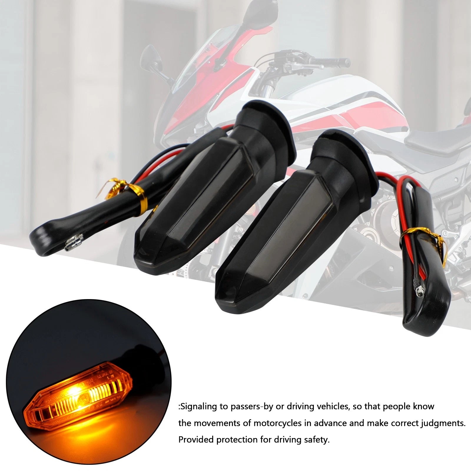 LED Turn Signal Lights for Honda CRF250 CB500 CB650F CTX700 (2014–2023)