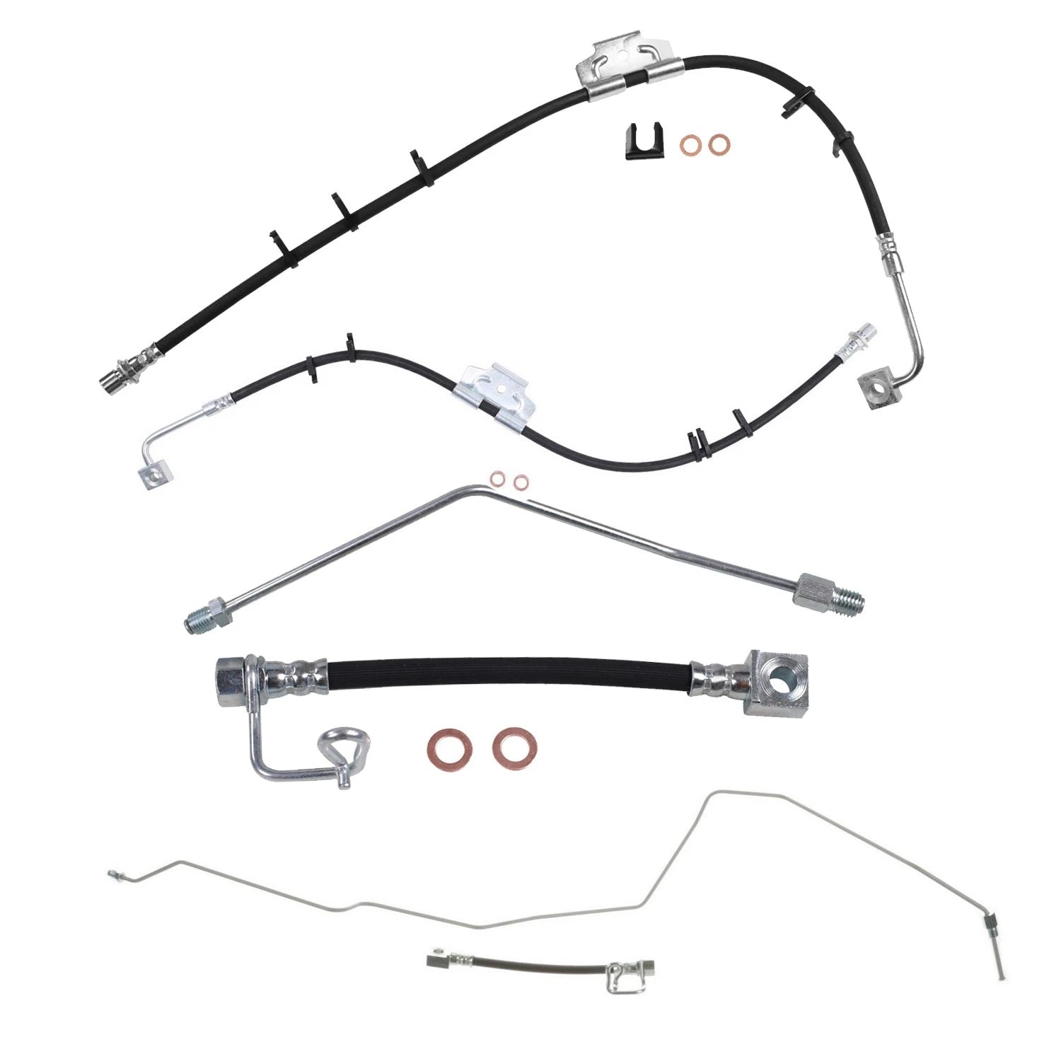 Sunsong 4X Brake Hydraulic Hose Kit for Ram 2500 5.7L L6 (2014–2023)