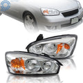 Set of 2 Headlights for Chevy Malibu (2004–2008) Chrome Housing