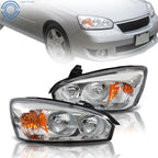 Set of 2 Headlights for Chevy Malibu (2004–2008) Chrome Housing