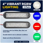 4" RGBW LED Boat Interior Lights for Five Oceans (IP67 Waterproof, 12V)