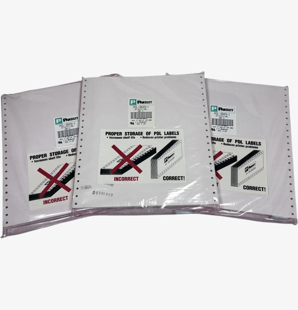 3000 Sheet Dot Matrix Label for Panduit PDL-3523-1 (Vinyl)