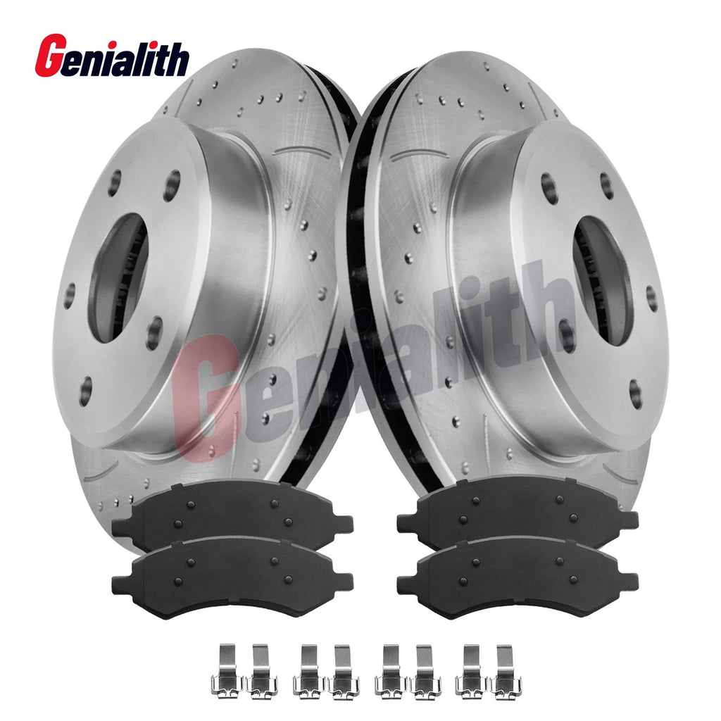 Front Disc Brake Rotors Pads Kit 312mm for Dodge RAM Dakota, Raider (2005–2011)