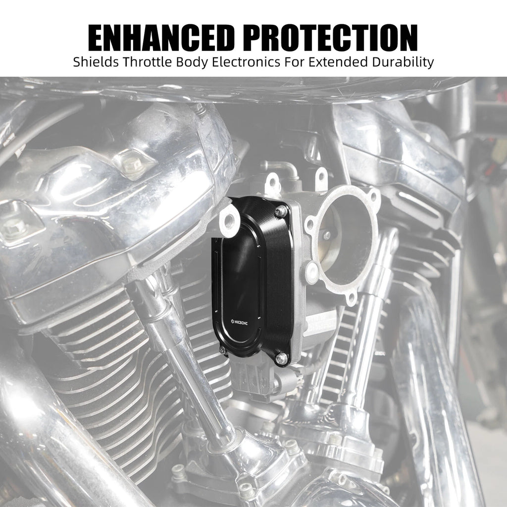 6061 Solid Aluminum Throttle Body Cover for Harley Street Glide FLHX (2017–2023)
