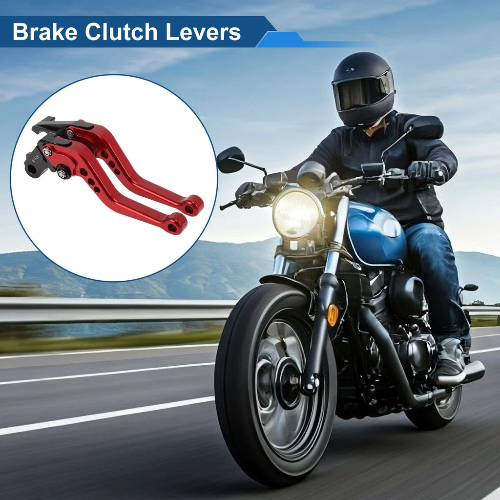 Adjustable Short Brake Clutch Levers for Honda CBR600 F2 (1991–2007) Solid Red