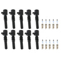 Set of 10 Ignition Coils & 10 Spark Plugs for Ford 6.8L