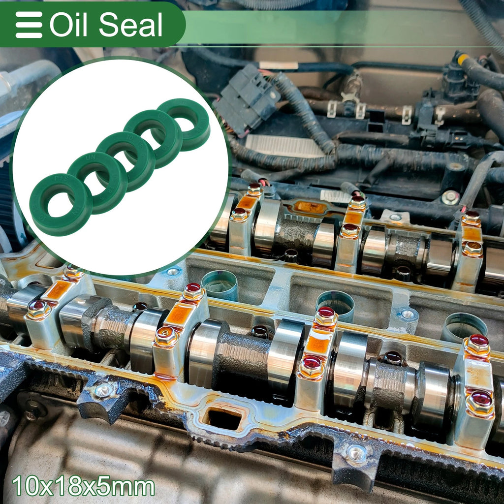 Set of 5 Oil Seal Ring 10x18x5mm for Rotary Shaft (High Pressure)