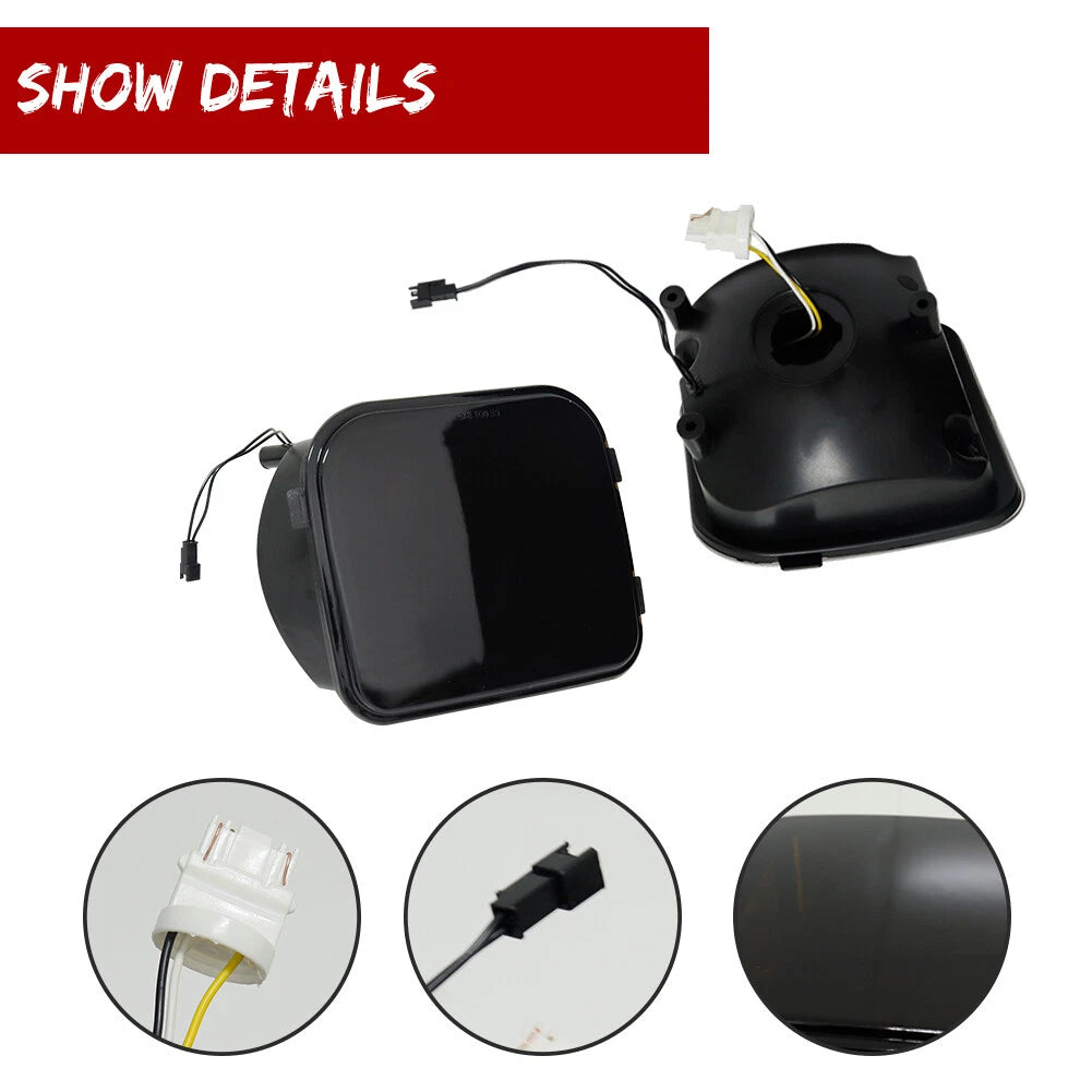 Sequential Switchback LED Smoke Front Corner Signal Lamp for Hummer H3 (2006–2010)