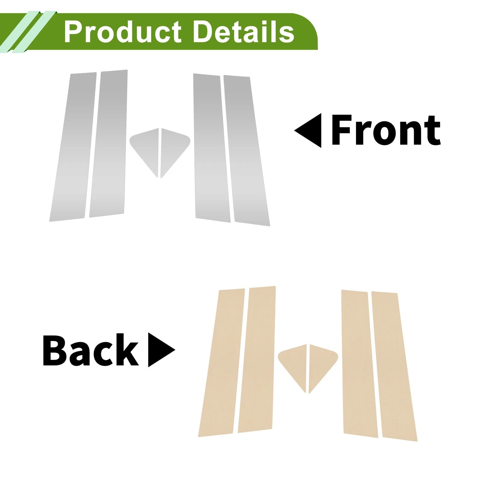 6 Pcs Pillar Window Trim for Chevy Trailblazer (2021–2024) Silver Tone