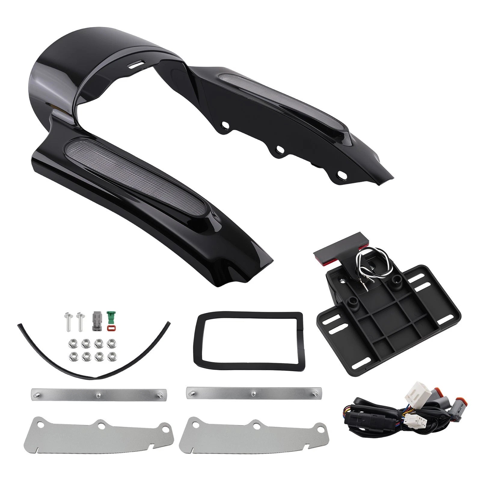 LED Rear Mud Flaps for Harley Electra Glide Standard FLHT (2009)