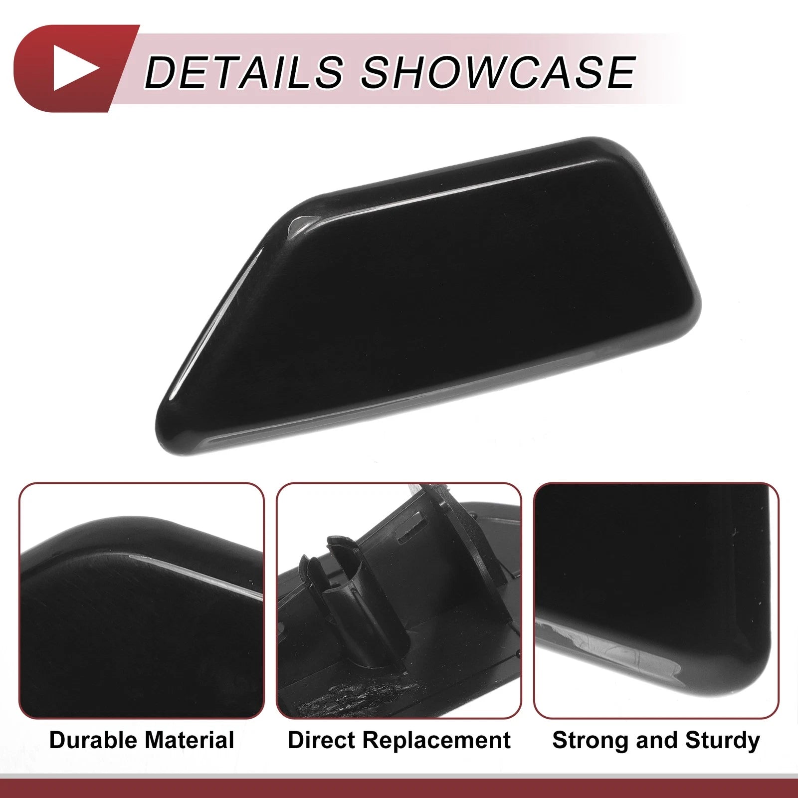 Front Left Washer Nozzle Cover Cap for Subaru Legacy (2010–2014) Black