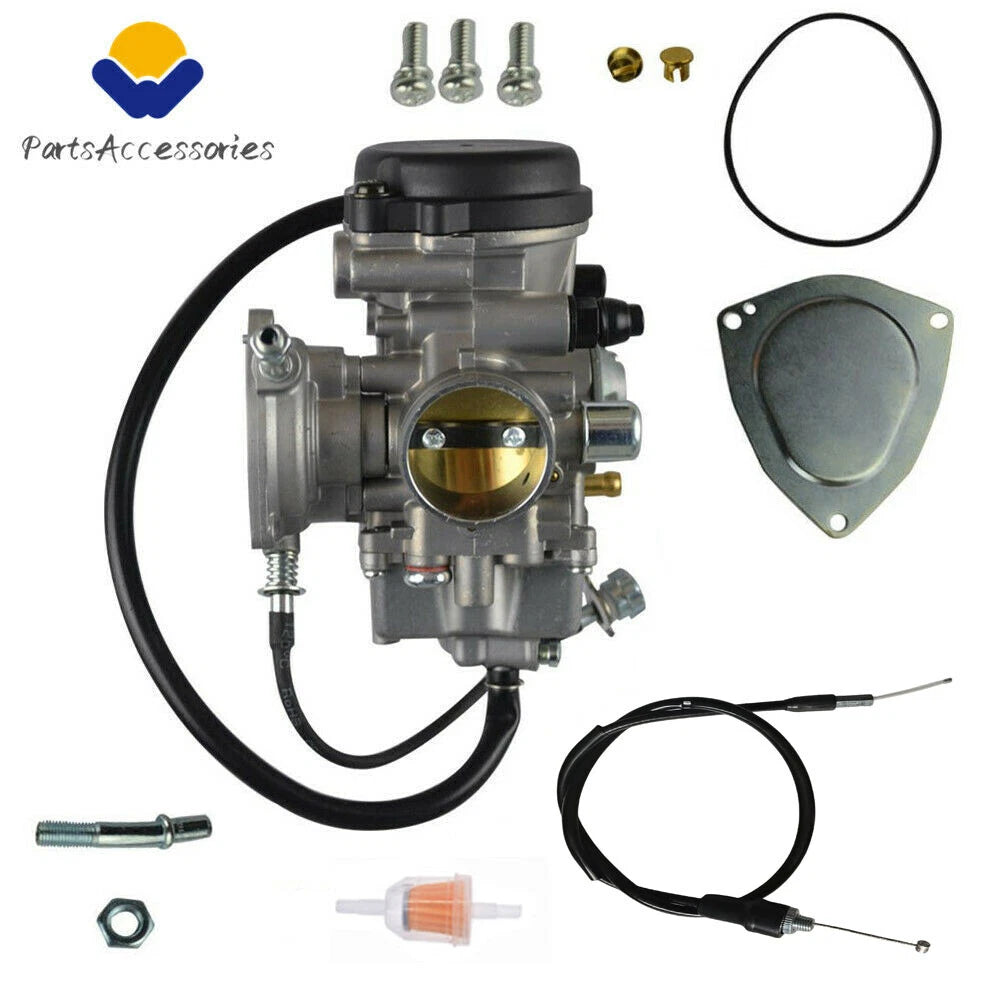 Carburetor & Throttle Cable for Yamaha Wolverine Kodiak Grizzly 350-450