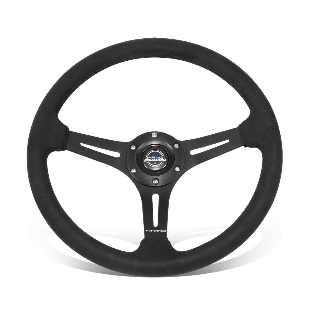 350mm 2.5" Dish Steering Wheel for NRG 3Spoke (Fits 6 Bolt)