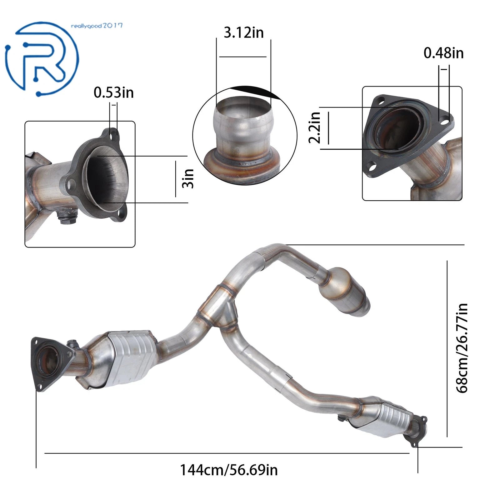 Catalytic Converter for Chevy Silverado 1500 / GMC Sierra 1500 6.2L V8 (2014–2018)