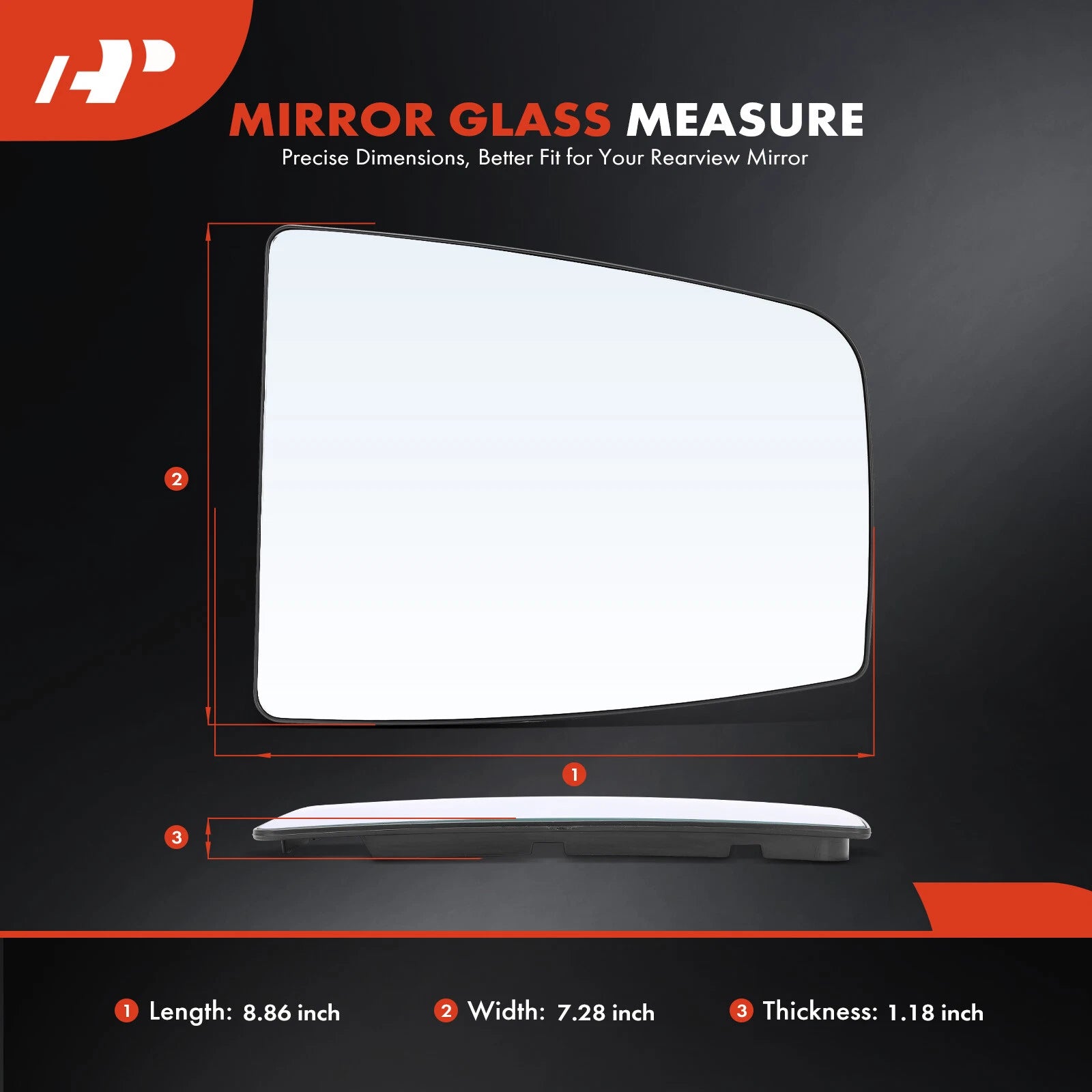 Heated Power Mirror Glass Pair for Ford Transit-150 250 350 (2015–2019)