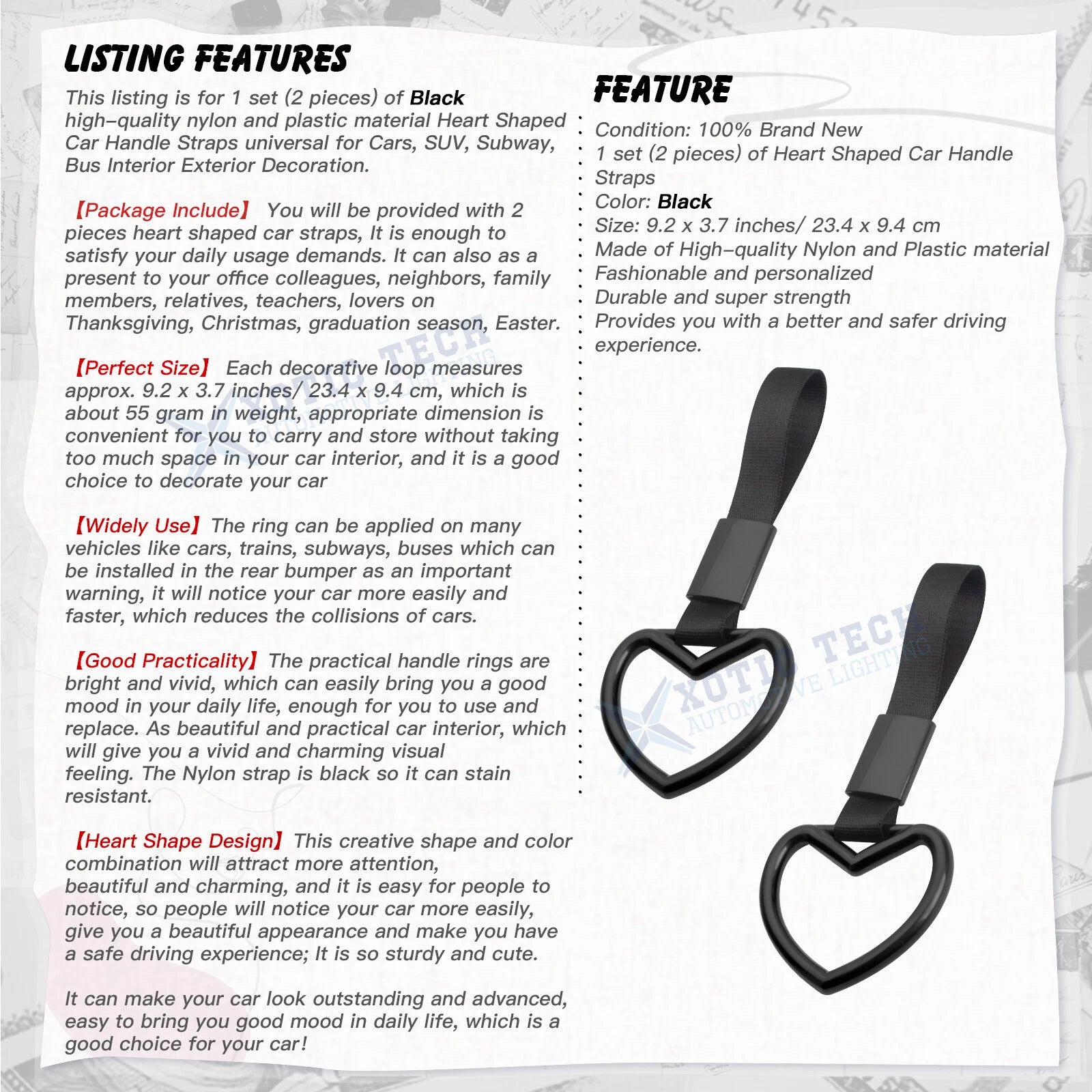 Hand Ring Straps Loop Circle Drift Charm for Heart-Shaped JDM Tsurikawa (-)