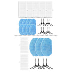 Complete Replacement Kit for BR151 Robots (Side Brushes, HEPA Filters, Mop)