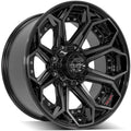 20" Gloss Black Wheel w/Brushed Face for 2000-05 Ford Excursion - RVO3257