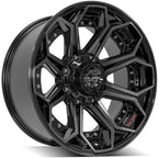 20" Gloss Black Wheel w/Brushed Face for 2000-05 Ford Excursion - RVO3257