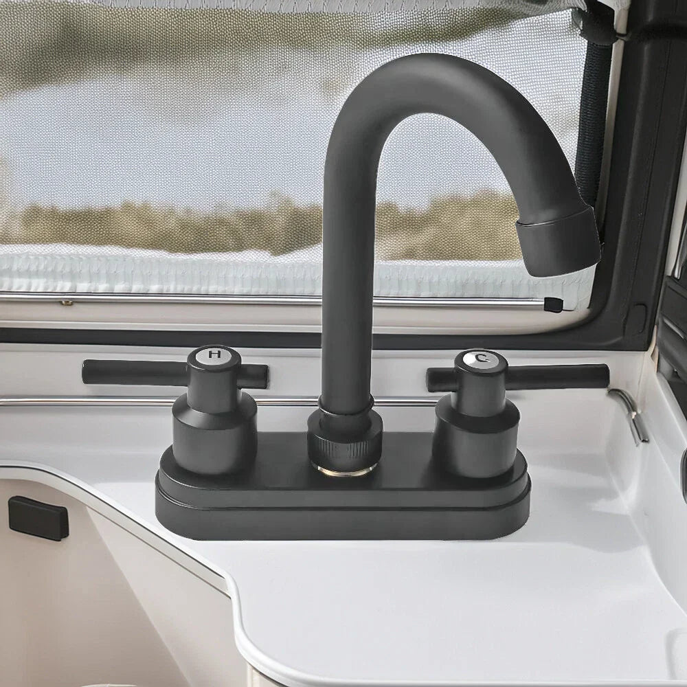 Outlet Pipe / Black Plated Stainless Steel for Caravan Faucet US